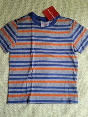 NWT. Hanna Andersson boys striped tee, size 100.